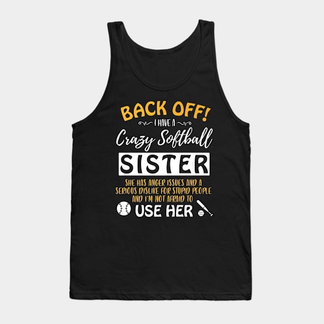 Softball Player Sister Anger Tank Top by Magic Ball